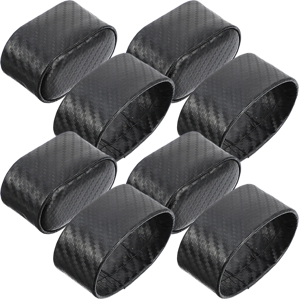 

4pcs Watch Pillow Miniature Carbon Fiber Cushion Black Displaying Jewelry Bracelet Decorative Convenient Small Pad