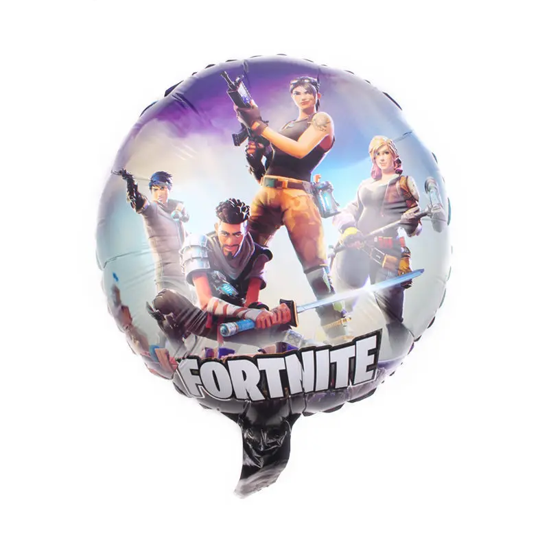 1set Fortnite Meloned Theme Happy Birthday Balloons Game Family Decorations Party Toy Shower Foil Latex Ballons Birthday Gift view 4