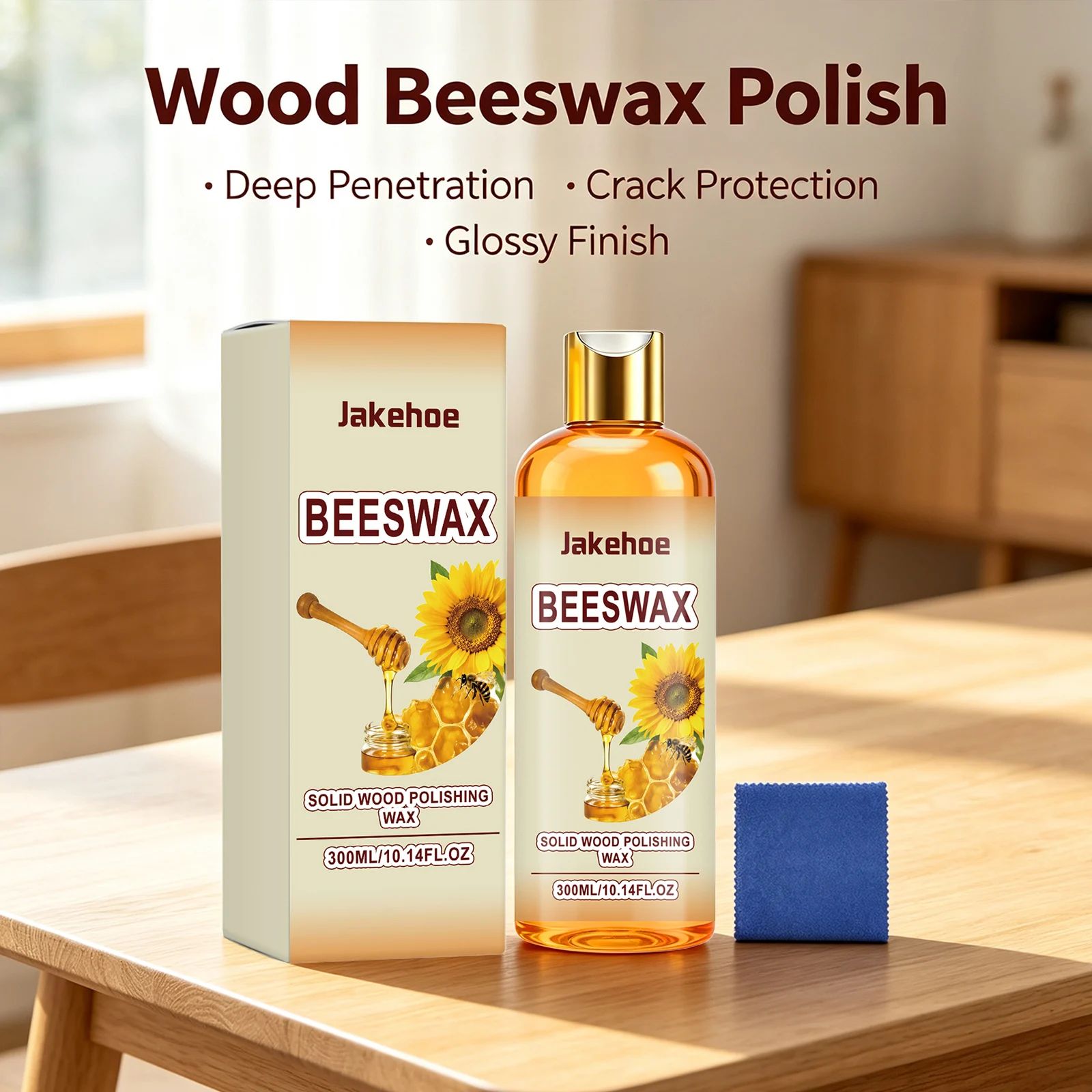 Beeswax Wood Polishing Agent Remove Dirt Prevent Wood Cracking Form Protective Barrier Restore Shine Wood Furniture Conditioner