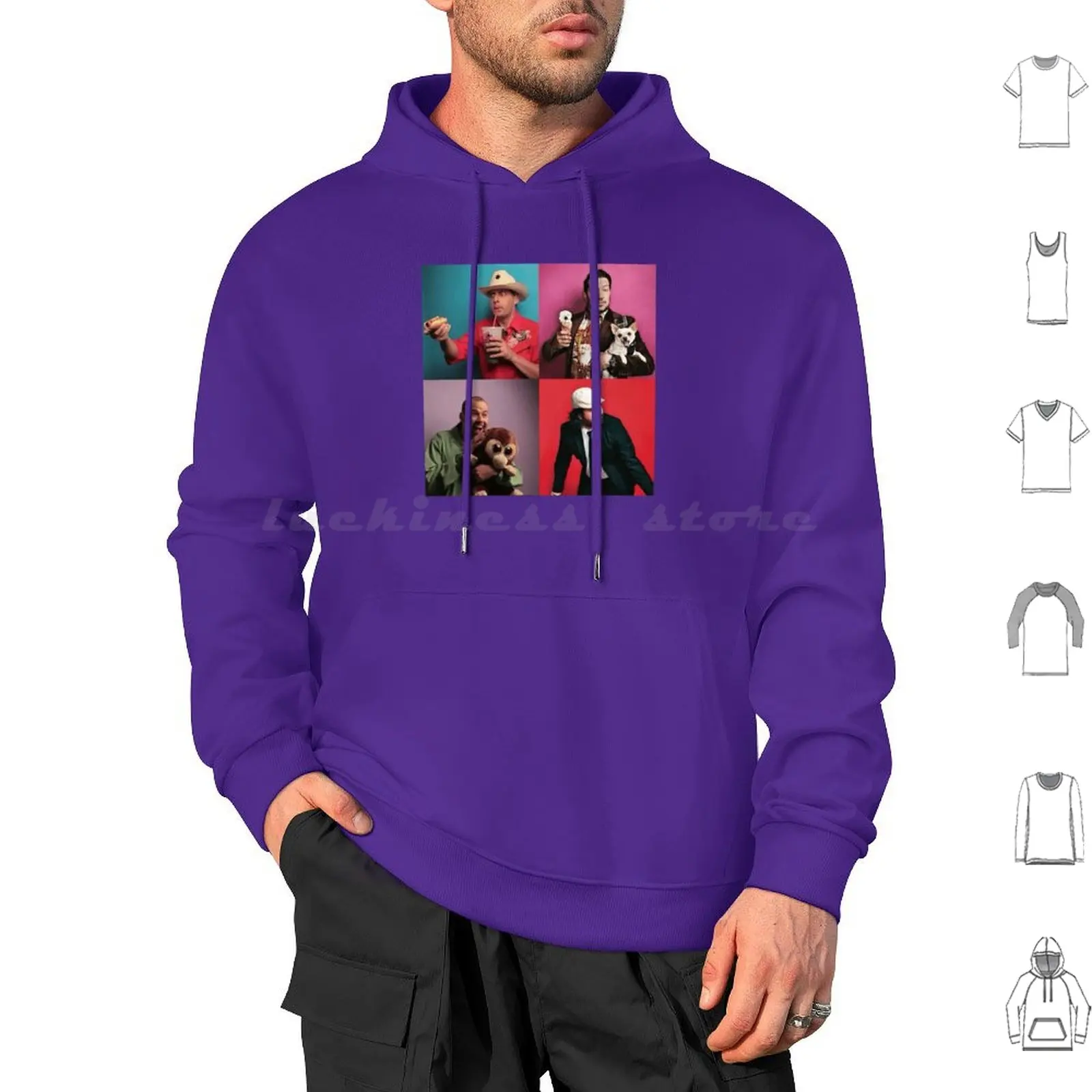 Impractical Jokers Sudadera con capucha de algodón de manga larga Impractical Jokers Joe Gatto Sal Vulcano Brain Quinn James Murry James