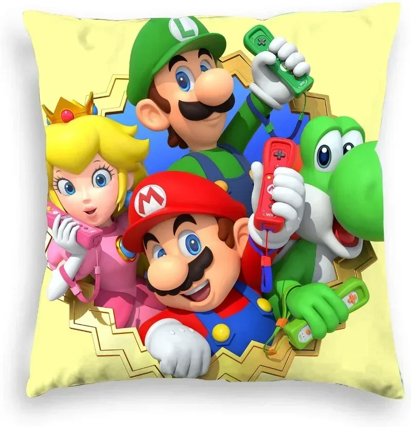 Наволочка Super Mario Bros, наволочка принцессы персика Луиджи, мультяшный узор, гибкая, удобная, красивая, мебельные украшения