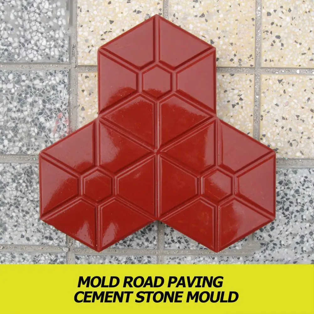 DIY Plastic Pathway Pavement Maple Leaf Path Walk Maker Paving Brick Mould Paving Cement Brick Stone Road Concrete Molds