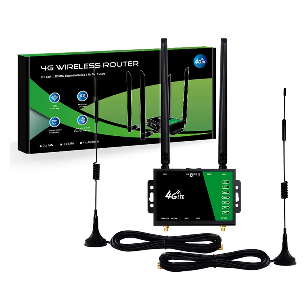 4G LTE CPE Router with SIM Card Slot  WiFi Router 150Mbps Wireless Router Firewall Protection  4 Antennas Modem Router