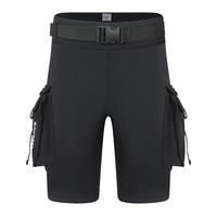 3mm Neoprene Wetsuit Tech Shorts with Pockets Unisex Submersible Pants Keep Warm D-Ring Buckle for Diving Equipment Accessories