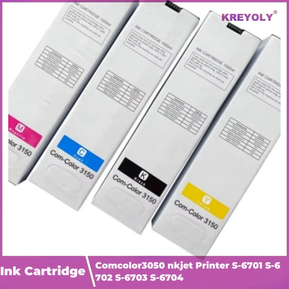 Cartucho de tinta compatível para impressora Riso Comcolor 3150 nkjet S-6701 S-6702 S-6703 S-6704