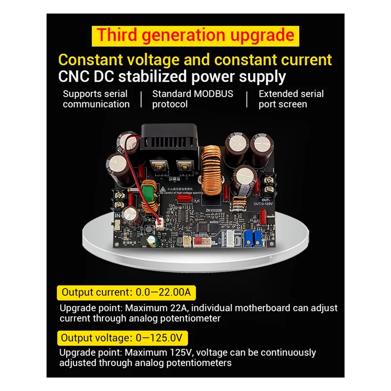 

ZK-10022C CNC Step-Down DC Adjustable Regulated Power Supply Constant Voltage And Constant Current Module Upgrade