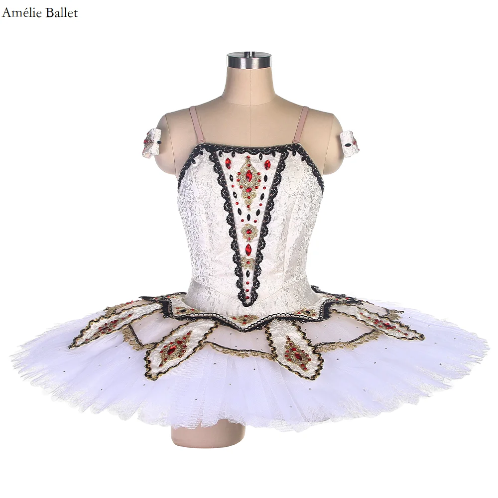 B22132 Customized Ivory Professional Ballet Dance Tutu for Girls & Women Ballet Costumes Pancake Tutu Dress Classical Tutus