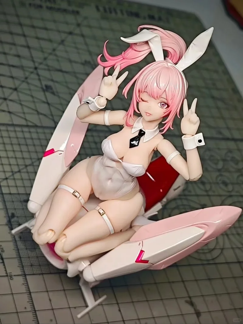 In Stock Snail Shell Rabbit Girl Eileen+Whirlwind Rabbit Motorcycle 1/12PVC Action Figure Model Toys Gifts