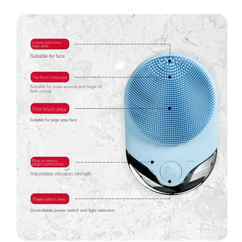 Darmowa wysyłka elektryczny przyrząd do oczyszczania twarzy oczyszczanie porów płyn do mycia twarzy żel silikonowy System oczyszczania skóra fotonowa