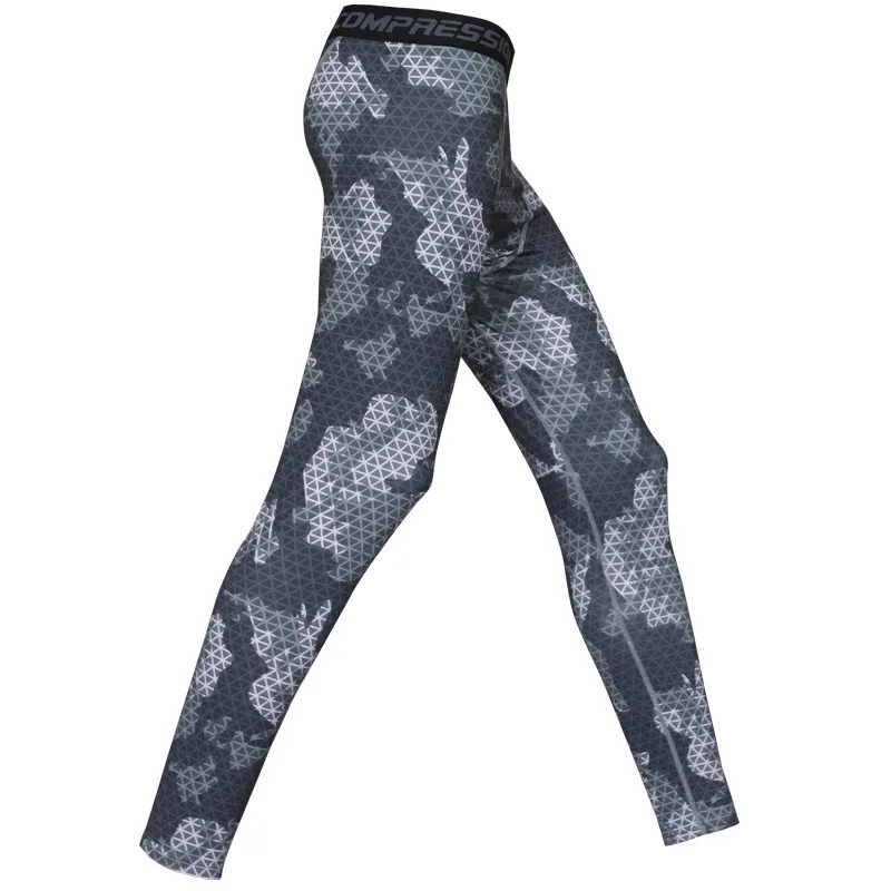 Summer Autumn Men Cropped Running Capri Tights GYM Pants Male Basketball Football Soccer Fitness Exercise Sport 3/4 Leggings 36