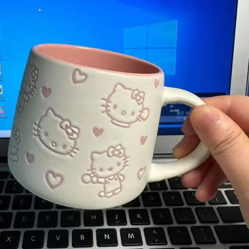 

Sanrio мультяшная кружка Hello Kittys Kawaii, чашка для воды, студенческая чашка в новом стиле, модная чашка для пары, высокий внешний вид, домашний подарок на день рождения