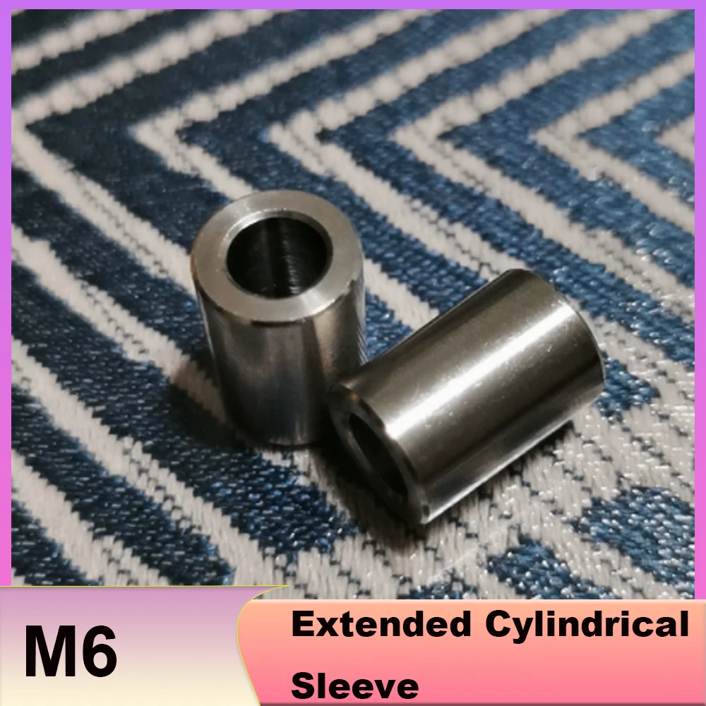 1-10Pcs 304 SS M6 Extended Cylindrical Sleeve Unthreaded Bushing Hollow Liner Spacer Round Shaft Sleeve Fastener Parts L= 2-40mm