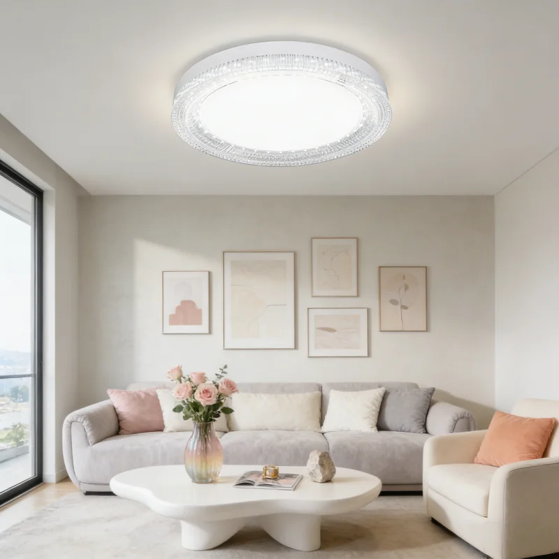 

Modern LED Ceiling Lamp Crystal Circle Square 3-color Ceiling Light 24W 36W 48W Indoor Lighting Fixtures for Bedroom Living Room