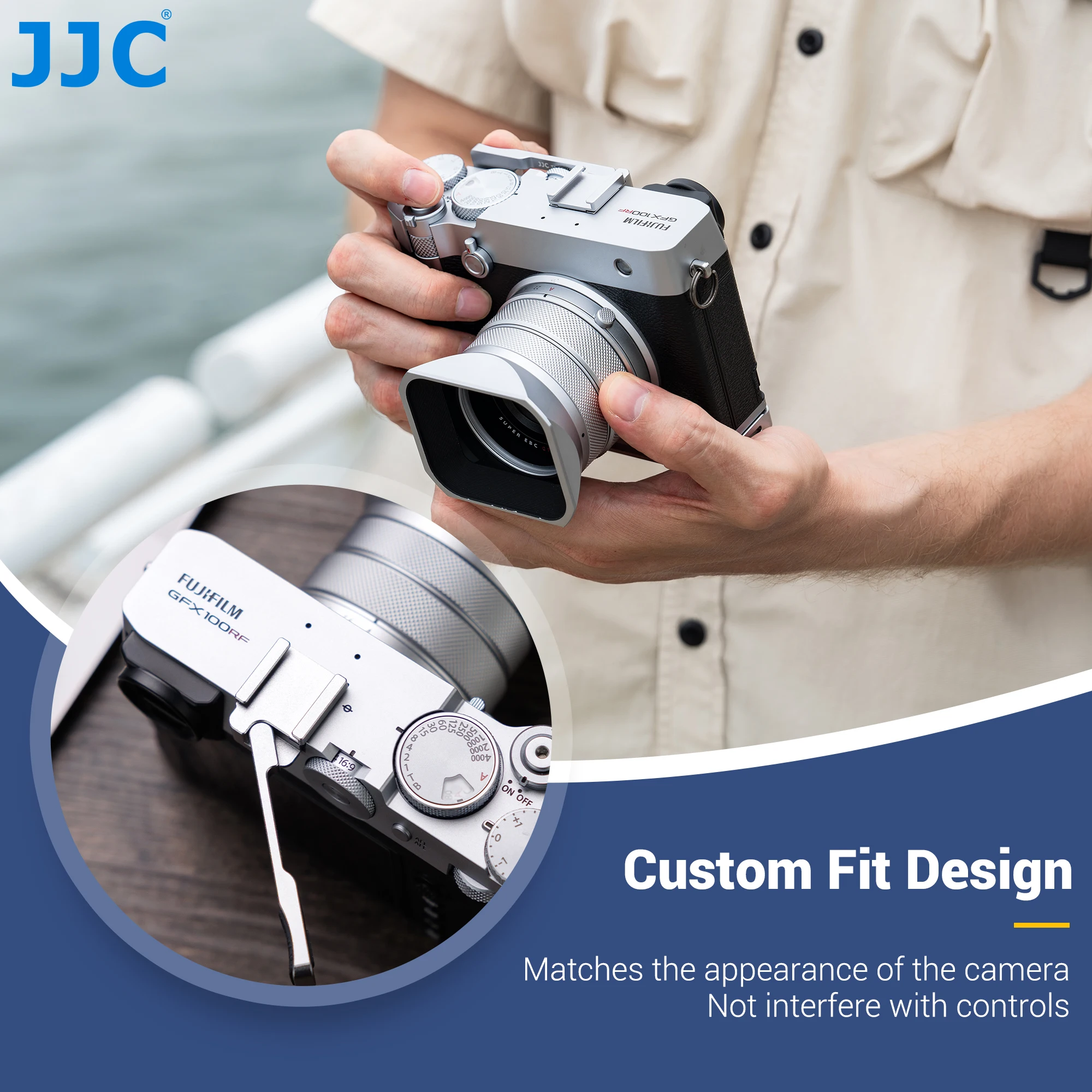 JJC 메탈 카메라 핫슈 엄지 그립 후지필름 GFX100RF용 엄지 받침대 카메라 엄지 그립 콜드슈 마운트 카메라 액세서리