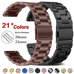 16mm/18mm/ 20mm / 22mm Stainless Steel Watchband For Huawei Gt, Universal Starp For Samsung Galaxy Watch/ For Huami / for Xiaomi