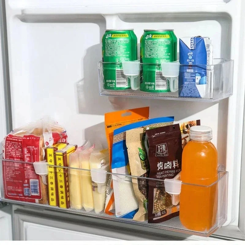 8-48Pcs Household Kitchen Refrigerator Partition Clip Side Door Partition Panel Storage Rack Multifunctional Partition Clip