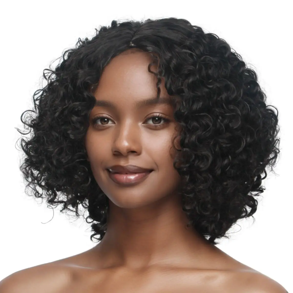 

Black African Roll Short Chemical Fiber Synthetic Wig Holiday Party Birthday Party Daily Ware
