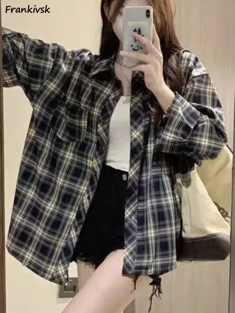 

Jackets Women Plaid Cozy Retro Preppy Style Korean All-match Leisure Students Youthful Vitality Autumn Trendy Daily Classic Chic