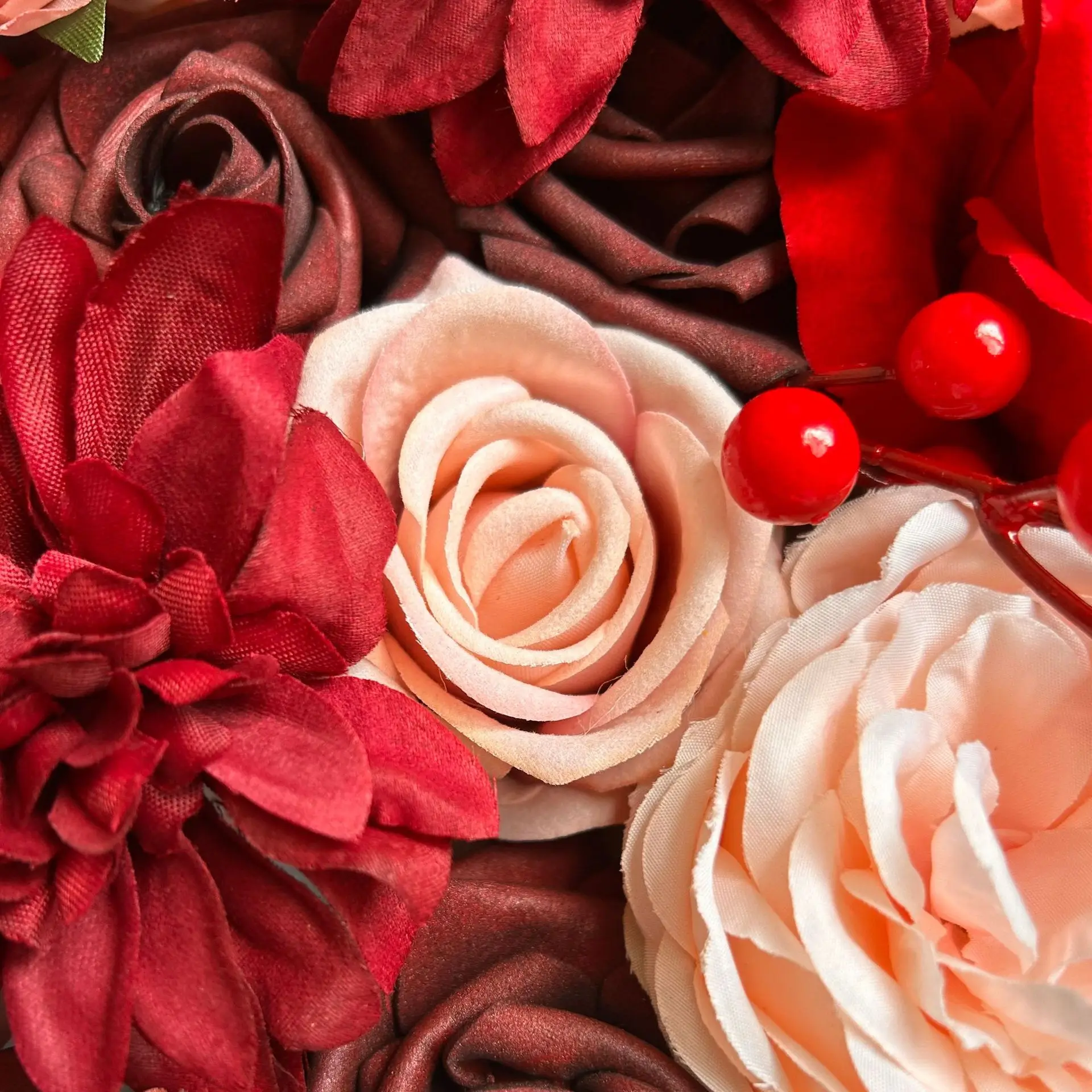 LH461 جديد وصول الزهور الاصطناعية لتقوم بها بنفسك هدية صندوق الزهور وهمية ديكورات منزلية لحفل الزفاف باقة يدوية للمناسبات