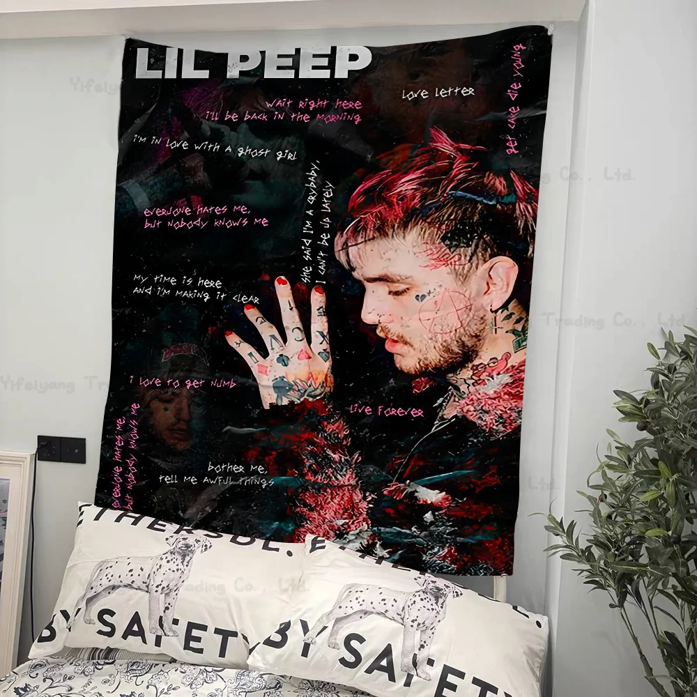 Singer Lil Peep Hanging Bohemian Tapestry Home Decoration Hippie Bohemian Decoration Divination Art Home Decor