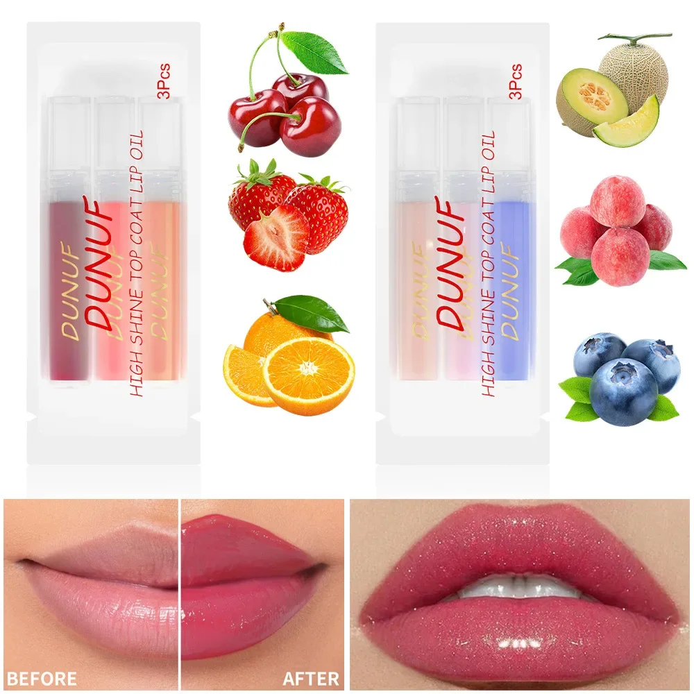 DUNUF Nieuwe 3 Kleur/Set Magic Waterdichte Kleurveranderende Lippenstift Lippenbalsem Schoonheid Accessoires Voorkomen Lippenstift Fruitige Geur lippen