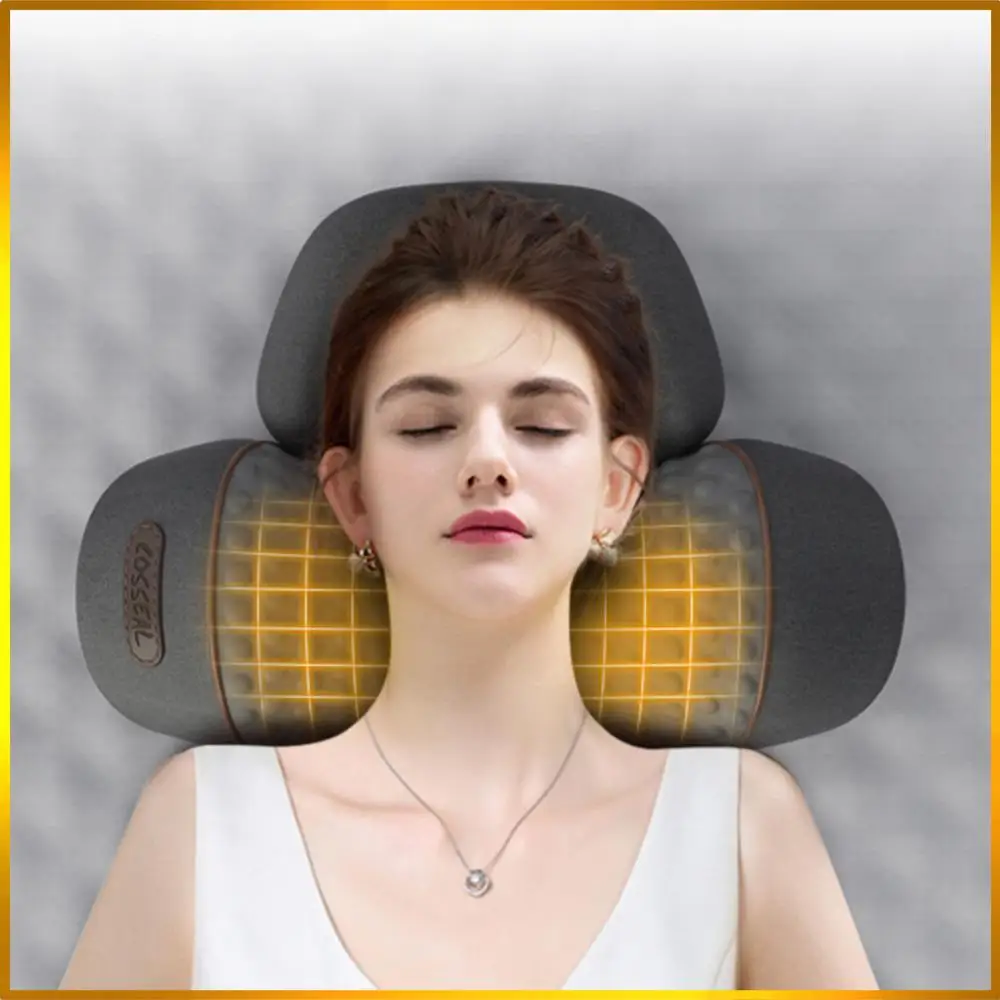 

Neck Massager Ergonomic Electric Neck Pillow Heat & Vibration Shoulder Massager Pillow Multi-Function for Blood Circulation