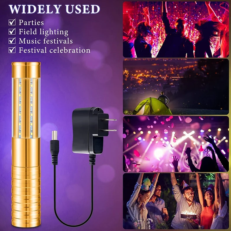 2 Pcs LED Strobe Baton Light LED Bottle Service Light Reusable LED Light Champagne Bottle Handheld Light,US Plug