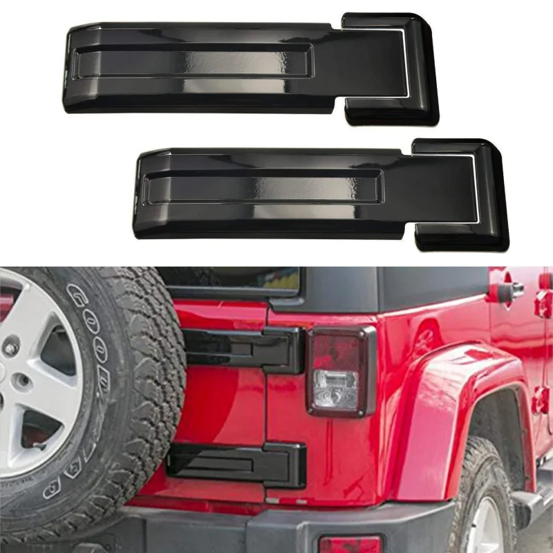 For Jeep Wrangler JK 2007-2018 Black Tailgate Hinge Trim Cover