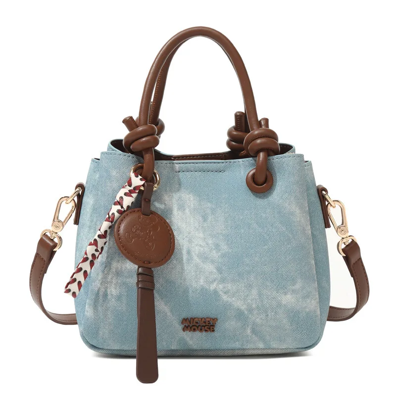 

Disney Mickey Mouse Retro Large Capacity Vintage Luxury Shoulder Purse Handbag for Women Fashionable Casual Versatile Daily Use