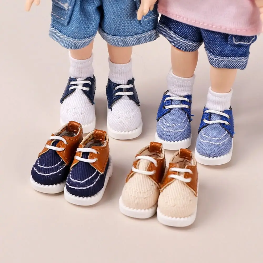 1Pair Canvas Obitsu 11 Doll Shoes Leather High Street Fashion 1/12 Bjd Doll Shoes Thick Bottom GSC 1/12 Bjd Casual Shoes