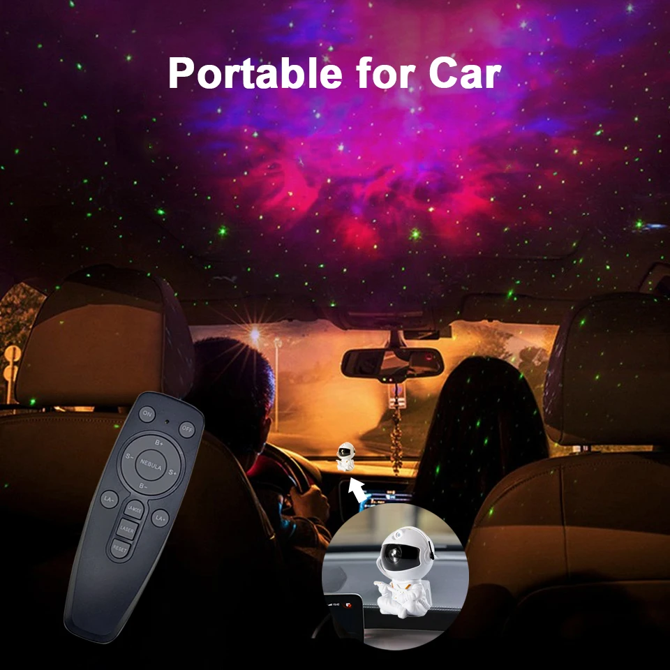 Child Birthday Gift Astronaut Galaxy Projector Night Light Starry Sky Star USB Led Bedroom Decoration Remote Control Night Lamp