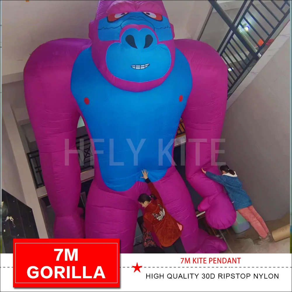 NEW ARRIVAL 7m goryl latawiec wisiorek linia pralnia miękka nadmuchiwana latawiec RIPSTOP NYLON latawiec