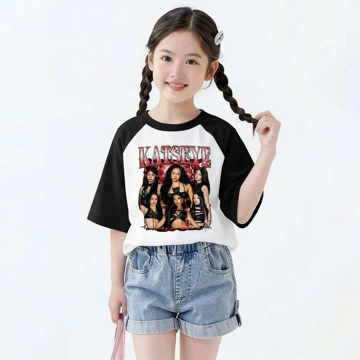 Best-selling Girl Group Katseye Printed T-shirt Girls Boys Short Sleeve 100% Cotton Casual Tshirt Gifts
