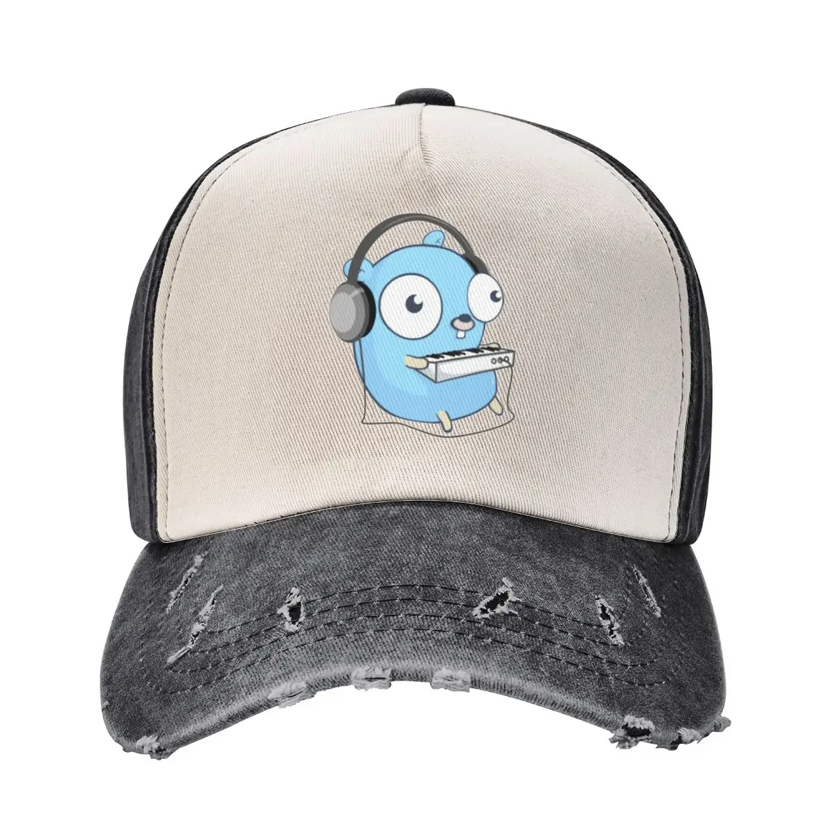 The golang mascot music (black edition) classic t shirt Baseball Cap Snap Back Hat Luxury Hat Men Wear Women's