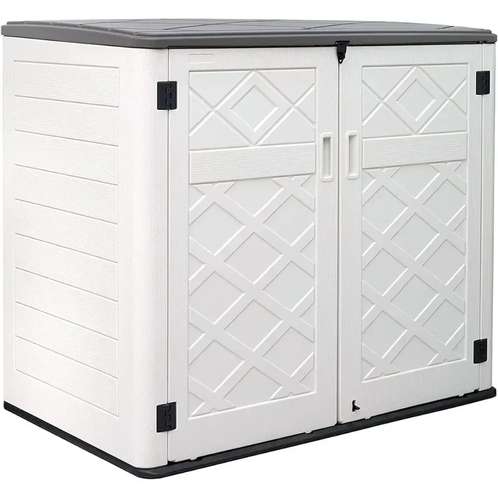 Larger Outdoor Storage Shed Weather Resistance, Horizontal Storage Box Waterproof for Garden, Patios, Backyards, 48 Cu.ft