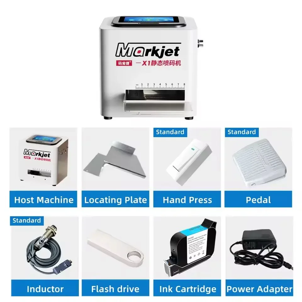 

12.7mm Desktop Inkjet Printer With One-key Static Printing Multi-language Features Manual Label Printing