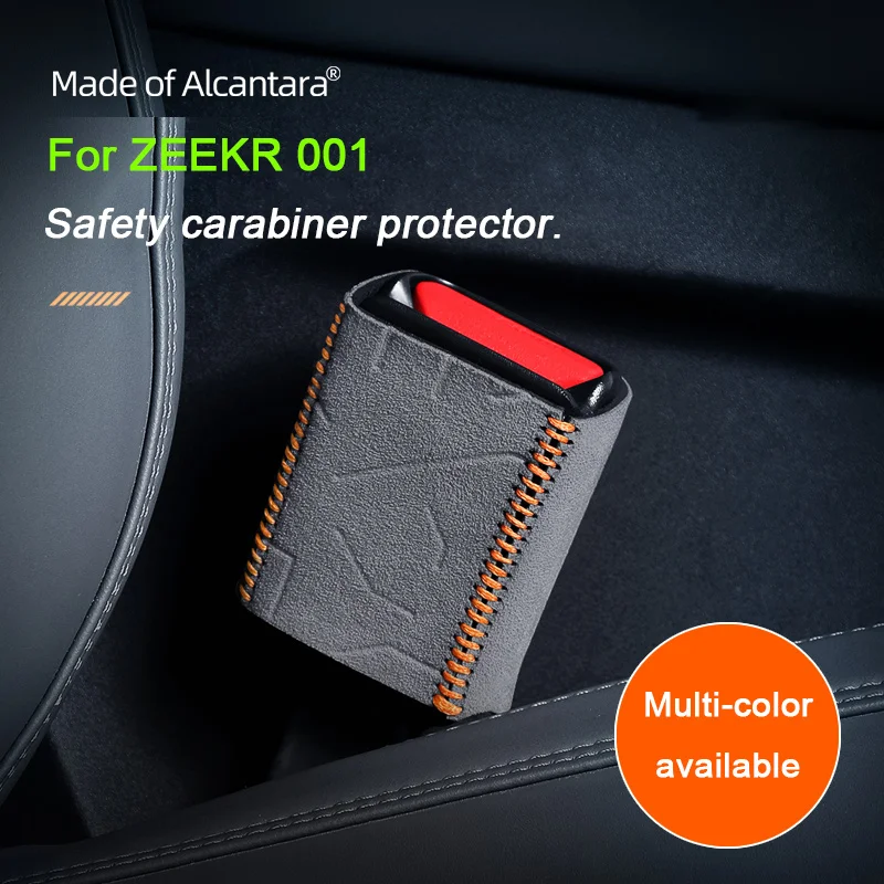 

Alcantara For ZEEKR 001 007 009 7X X，Car Front Rear Row Seat Belt Plug Buckle Cover Suede Sheath Protective Cover Accessories