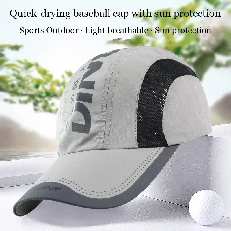 Summer Men Women Sports Running Baseball Cap Quick Drying Adjustable Waterproof Sun Hat Male Outdoor Fashion Golf Hat Casquette