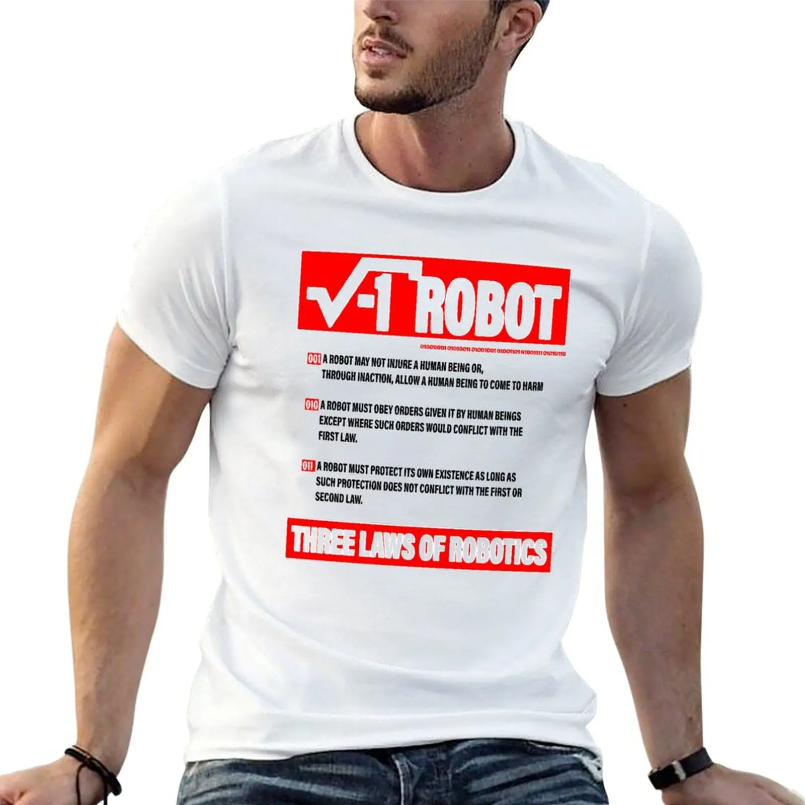 THREE LAWS OF ROBOTICS T-Shirt Breathable Workout Short Sleeve Top