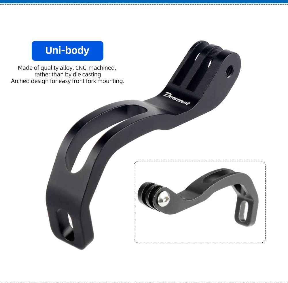 Deemount Vorderradgabel-Scheinwerferständer, passend für CATEYE/XOSS/Trek für Brompton-Faltrad 15 ° Warping Computer-Halterung für Gopro/Garmin – Detail 4
