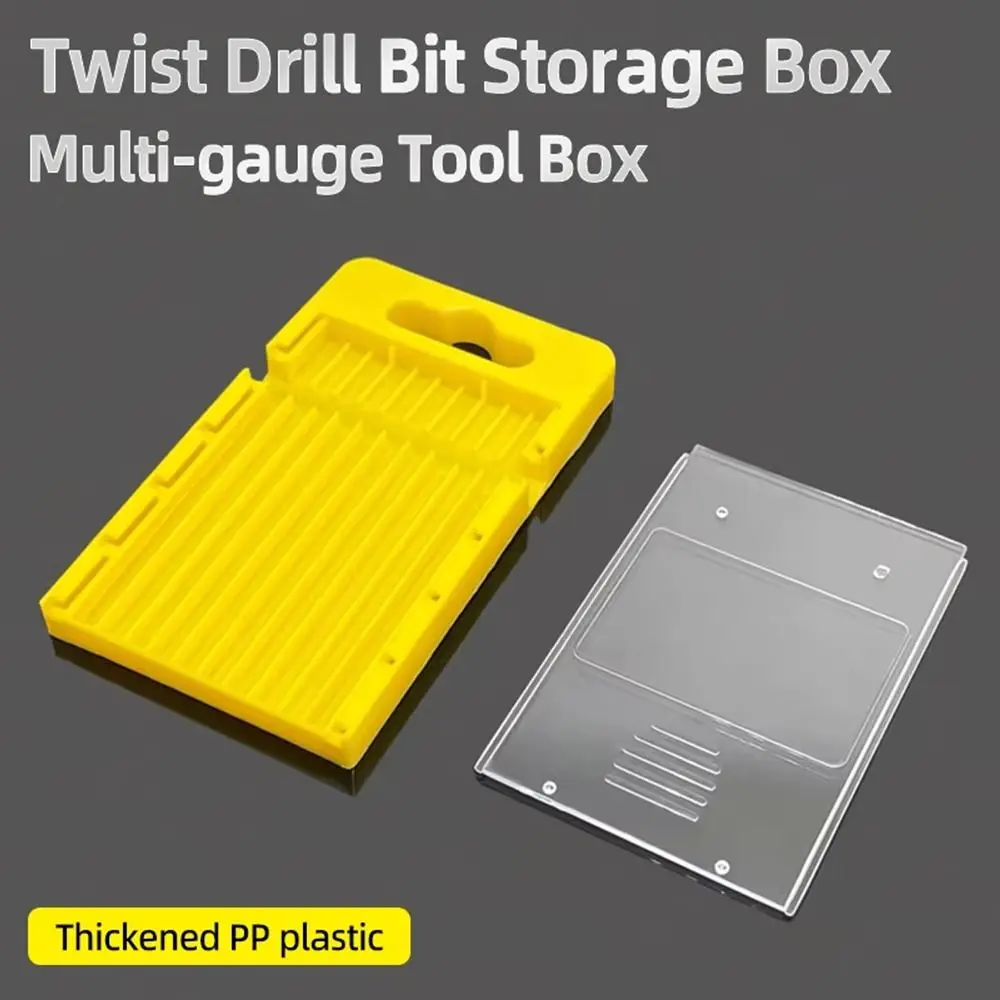 1Pcs Plastic Drill Bits Storage Box 5/10 Grids Pull-out Tool Parts Storage Case Multi-gauge Hardware Tool Box