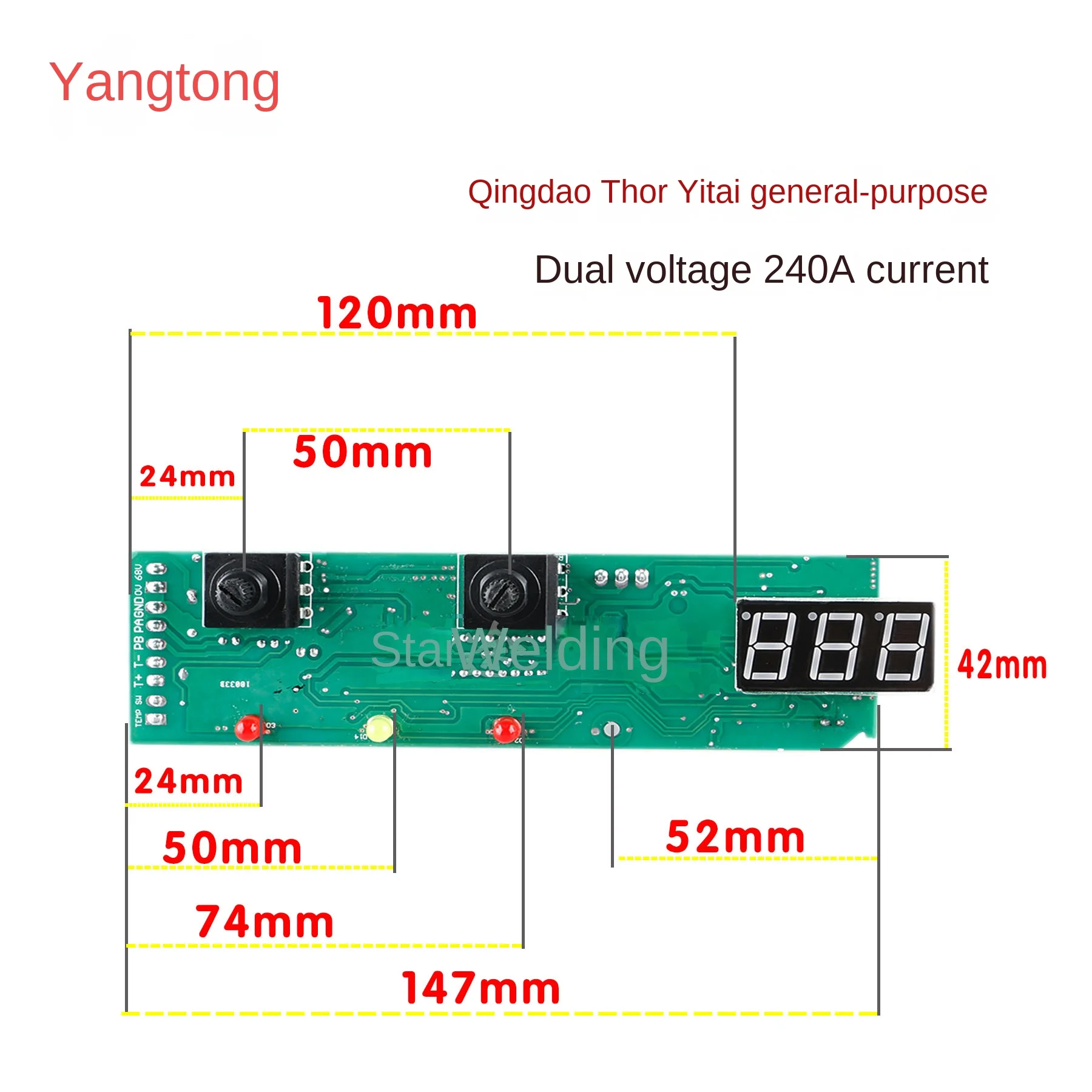 Qingdao Thor Yitai Zx7315s/400S Dual Voltage Inverter Welder Control Panel Circuit Board Accessories