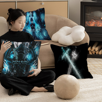 Sword Art Online Anime Pillow Covers Cartoon Sofa Decorative Home Double-sided Printing Short Plush Cute Cushion Cover