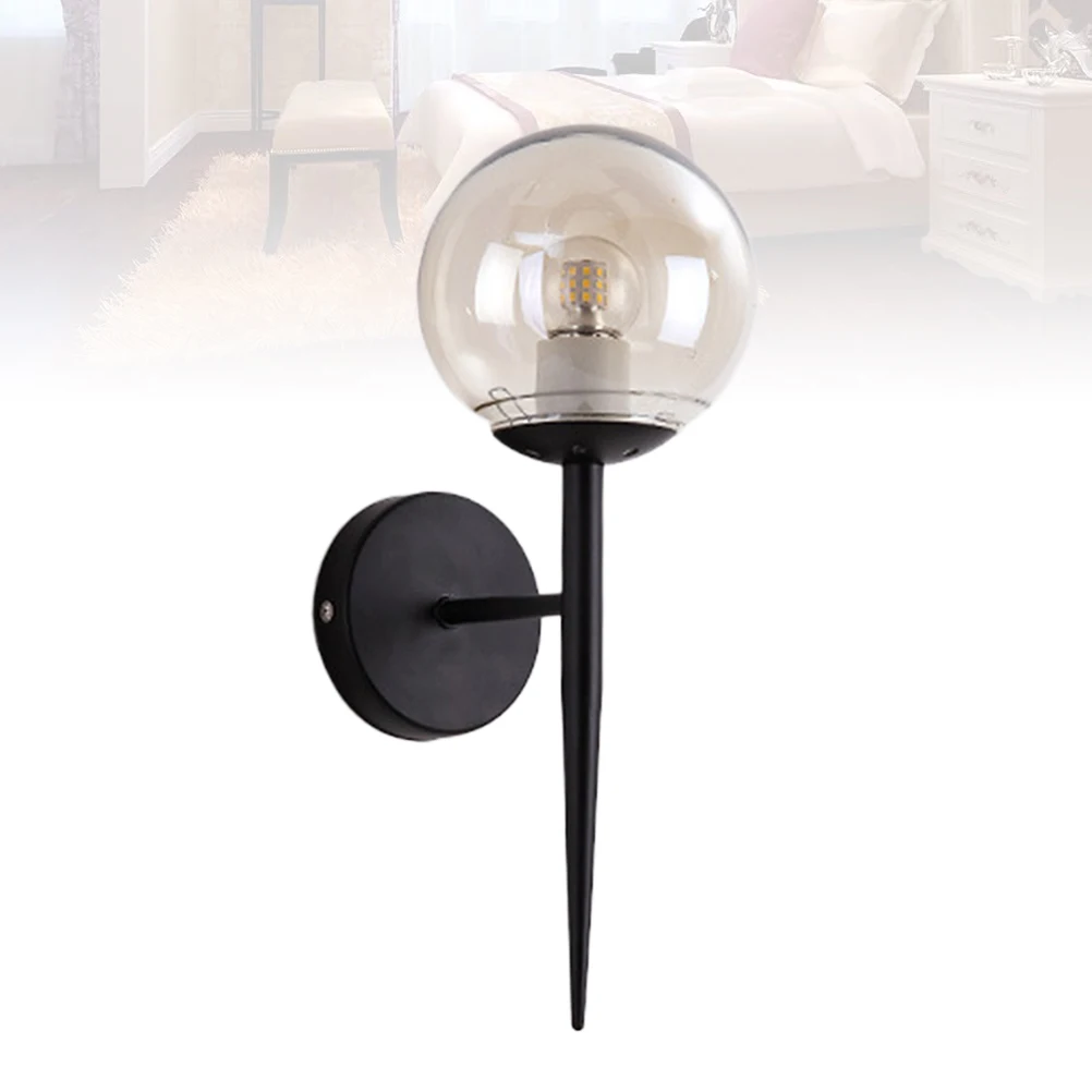 

Nordic Style Led Wall Lamp Creative Iron Art Decorative Light Rust Proof Rubber Wood Base Eco-Friendly Varnish Indoor Use Living