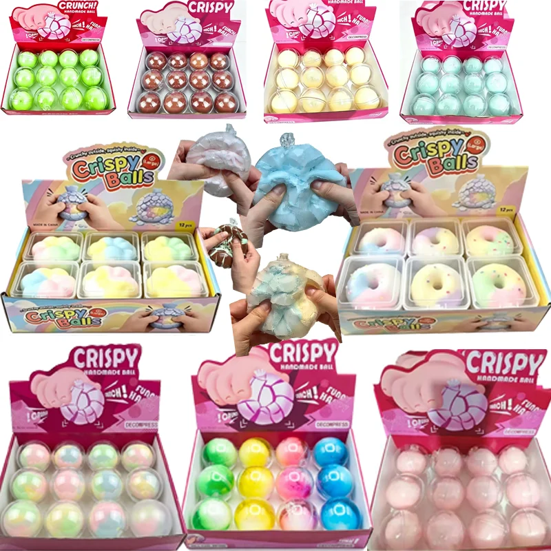 Multiple series Squishy Stress Balls Slow Rebound Wax Skin Squeeze Toy Adult Quiet Sensory Fidget Toy Soothing Relieving Stress