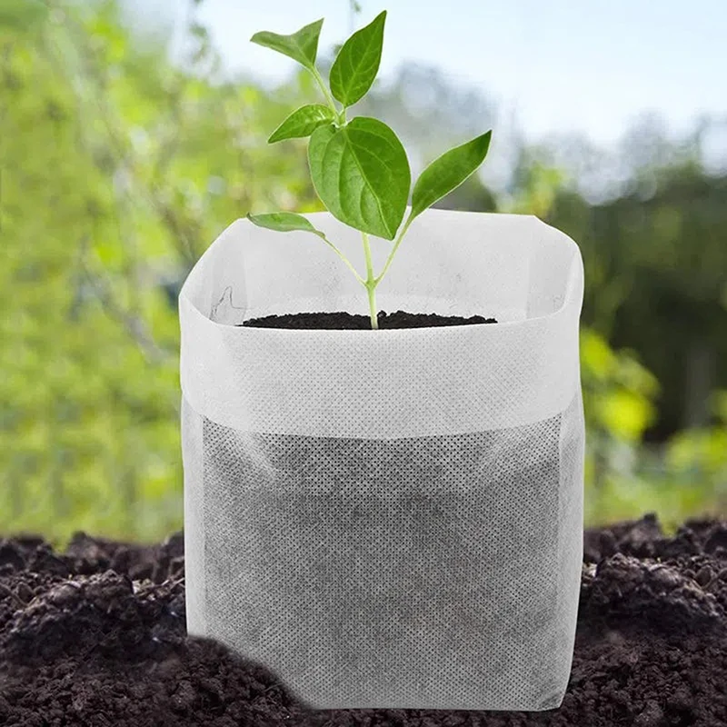 【CCA】100PCS 8x10cm Biodegradable Plant Nursery Grow Bag Non-woven Fabric Seeds To Sow Flower Pots for Home Garden Accessories