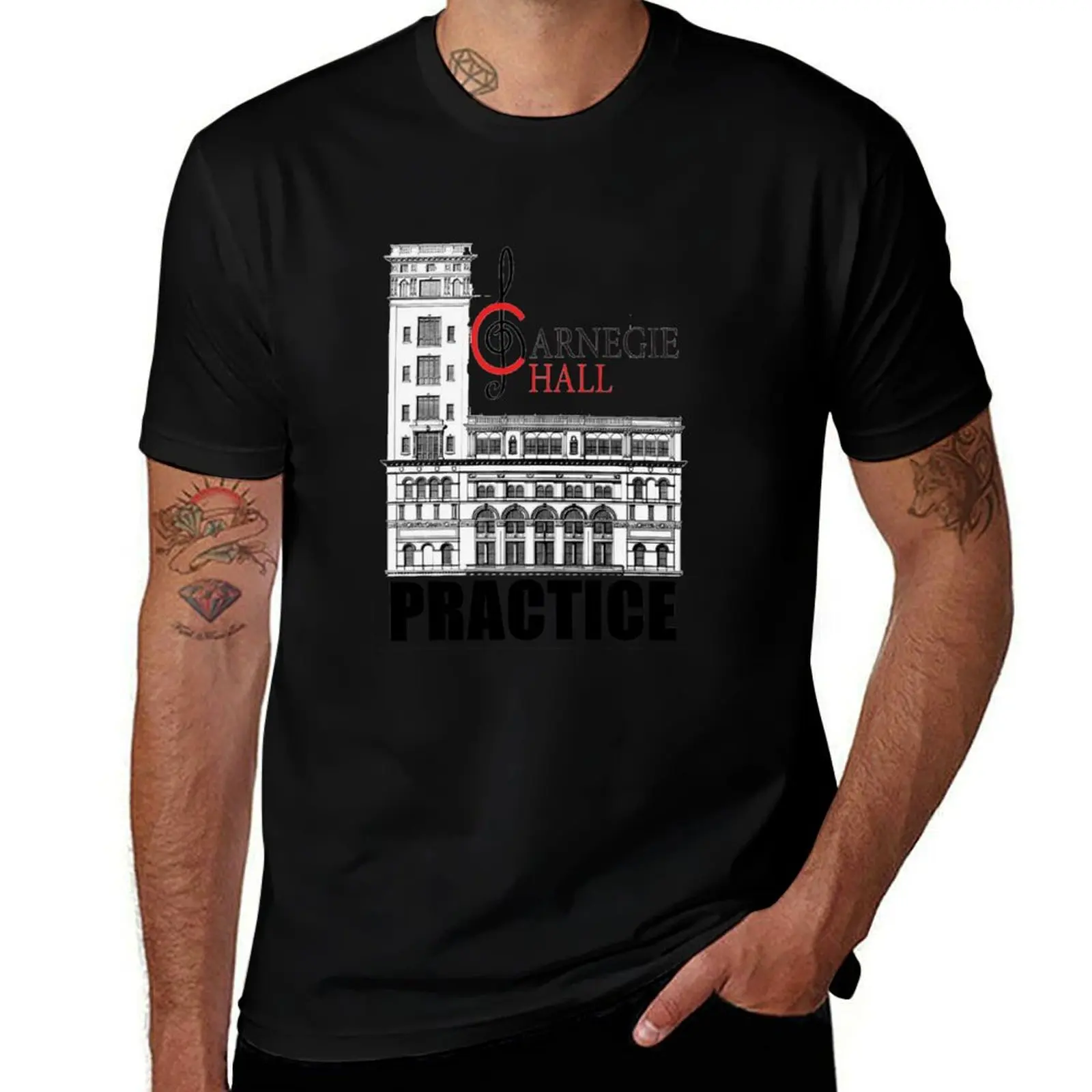 How do you get to Carnegie Hall? Practice. T-Shirt Breathable Mesh Panel T-Shirt