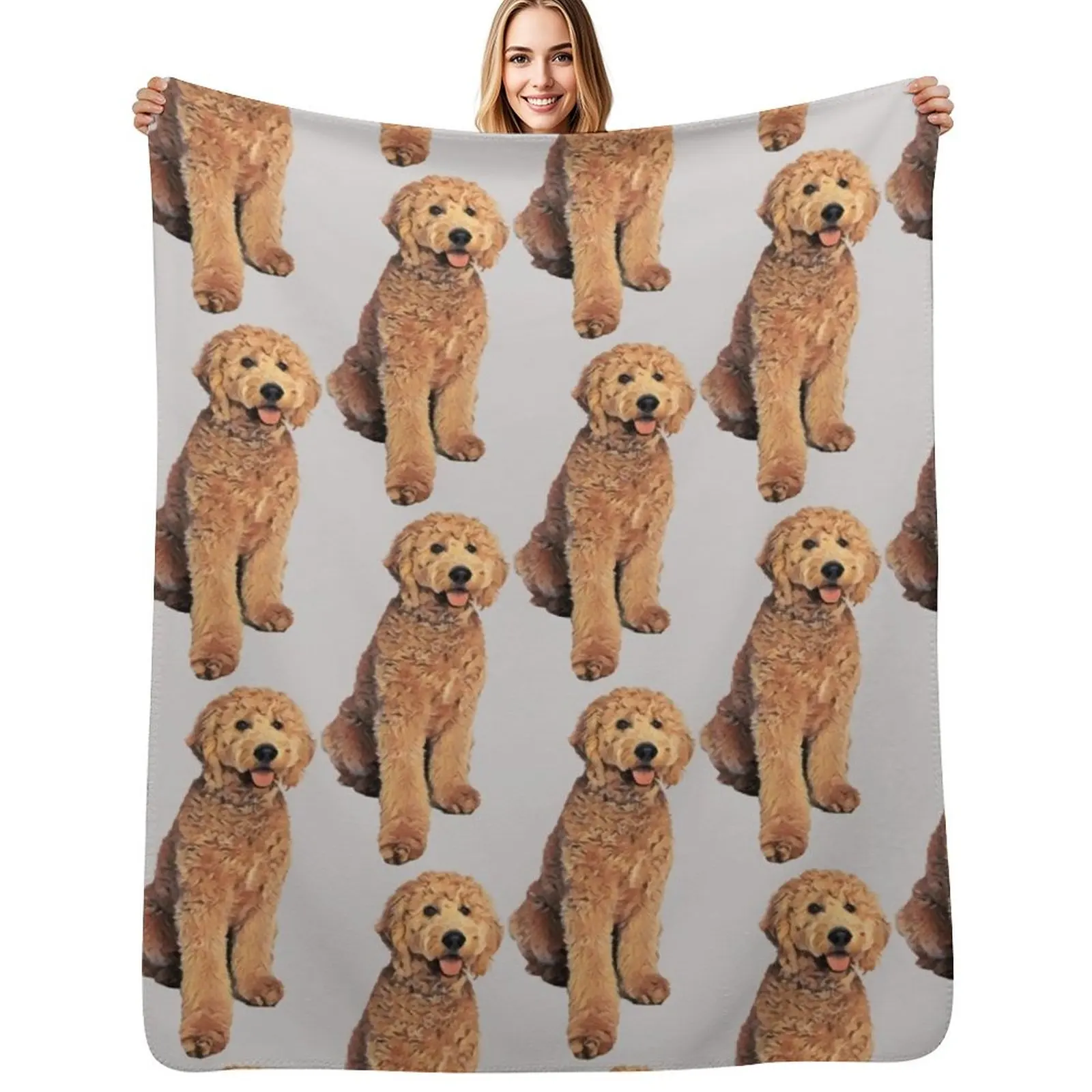 

F1bb Goldendoodle Throw Blanket Thin Soft Blanket for Summer Night Sleeping
