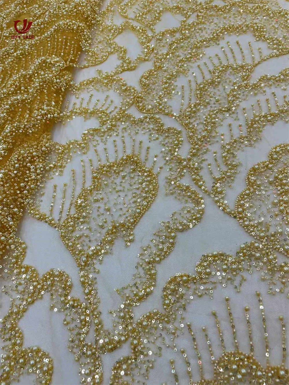 

Luxury African Lace Fabric 2025 Sequins Beads Embroidery Groom Nigerian Bridal High Quality French Tulle Lace Fabric For Wedding