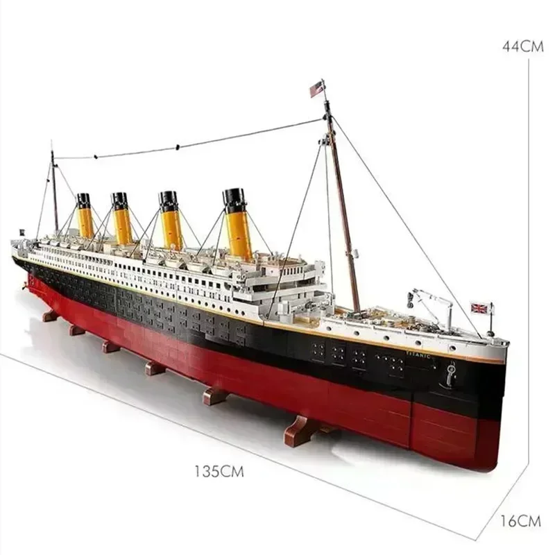 NEW 9090pcs Large Titanic Cruise Boat Ship Steamship Compatible 10294 Bricks Building Blocks KIDS Toys Christmas Gifts